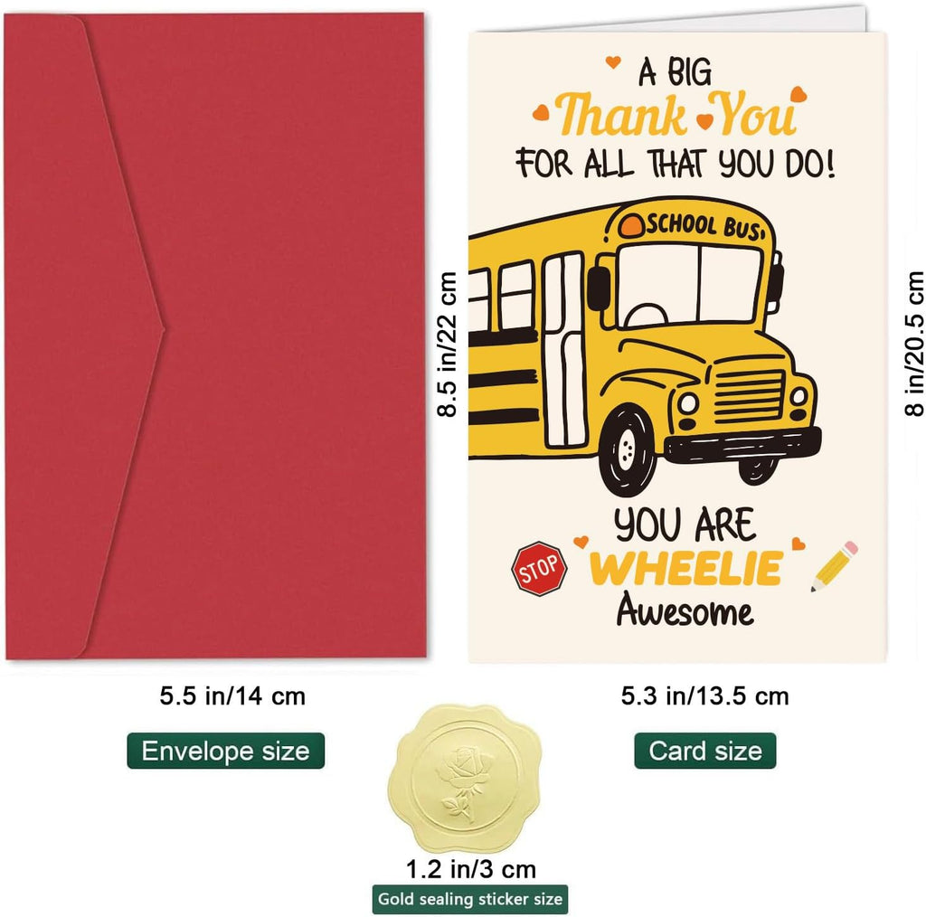 Bus Driver Thank You Card, End of Year Gift, School Bus Driver Appreciate Card, Retirement Gift for Men Women