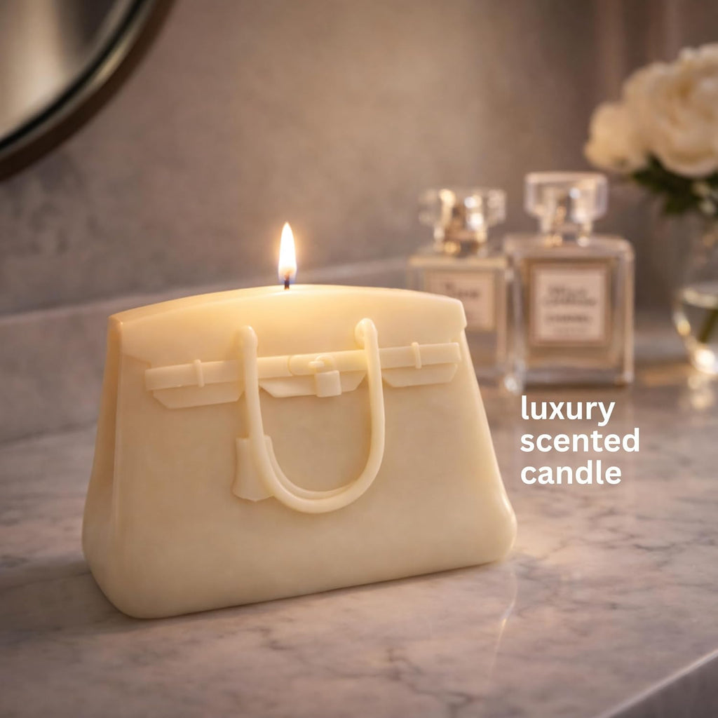 Handbag Candle in GiftBox - Air Wax - Designer-Inspired Luxury Gifts for Women - Birthday Gift for Women - Unique Gift for Her - Bougie Gifts for Girlfriend - Luxury Home Decor