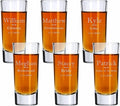 Custom Engraved Shot Glass – 2oz Tall Clear Glass – Personalized Gift for Wedding Party – Classic Etched Barware Keepsake for Groomsmen, Bridesmaids, and More (6)