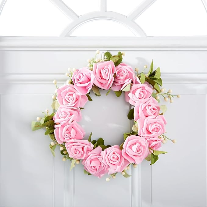 Juvale Pink Roses Artificial Flowers - 100 Pack, 3 in Stemless Foam - Bulk Artificial Blooms for Wedding Decor, Centerpiece Table Decorations & DIY Floral Arrangements