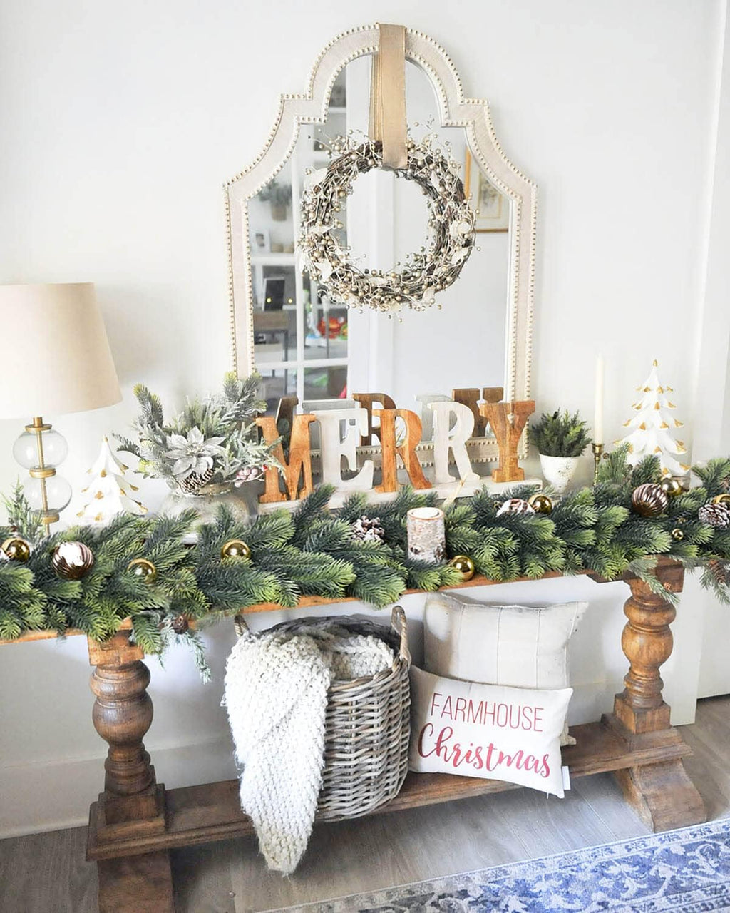 6 feet artificial christmas pine garland clearance, winter, close-up detail