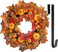 thanksgiving fall wreath for front door 24 inch, main product view