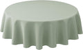 Biscaynebay Round Tablecloth 60 Inch-Sage Outdoor Fabric Table Cover-Small Circle Folding Table Cloths Linen Water Resistant Washable for Kitchen Dining Picnic Patio Outdoor Party Restaurant Tables
