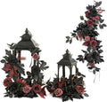 ling's moment 6 pack black artificial flowers garlands, main product view