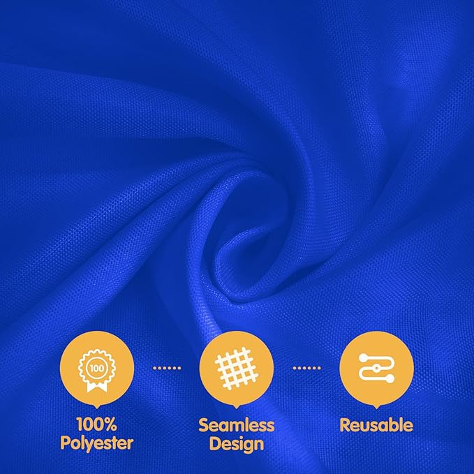BRILLMAX 10 Pack Royal Blue Tablecloths for 6 Foot Rectangle Tables 60 x 102 Inch - 6ft Rectangular Bulk Linen Polyester Fabric Washable Cloth Cover for Wedding Reception Banquet Birthday Party