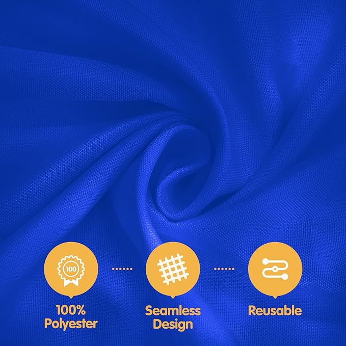 BRILLMAX 4 Pack Royal Blue Round Tablecloths 108 Inch - Circle Bulk Linen Polyester Fabric Washable Table Cloth Cover for Wedding Reception Banquet Birthday Party Buffet Restaurant