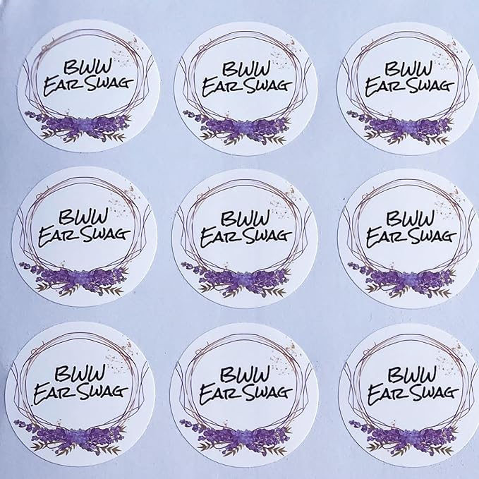 Personalized Custom Stickers Labels for Wedding Favors Birthday, Business Logo Customized Sticker.Waterproof, Fade & Heat Resistant and Cold Resistant. Pack of 100 to 1000. (Wreath 3, 6.5 Inch)
