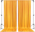 AK TRADING CO. 10 feet x 10 feet Black Polyester Backdrop Drapes Curtains Panels with Rod Pockets - Wedding Ceremony Party Home Window Decorations