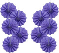 Purple Party Decorations,Purple Bridal Shower Decorations,Halloween Decor Events Accessories,Retirement Decorations Paper Fans Bulk 8in,Anniversary Decorations for Party 30 Color DIY Set(Purple)