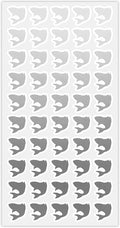 50 Wedding Meal Stickers - Food Identifier & Menu Choice Place Cards for Party Seating - Meal Option Indicator (Silver, Fish)