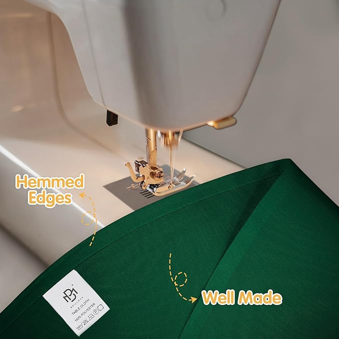 BRILLMAX 4 Pack Hunter Green Round Tablecloths 120 Inch - Circle Bulk Linen Polyester Fabric Washable Table Cloth Cover for Wedding Reception Banquet Birthday Party Buffet Restaurant