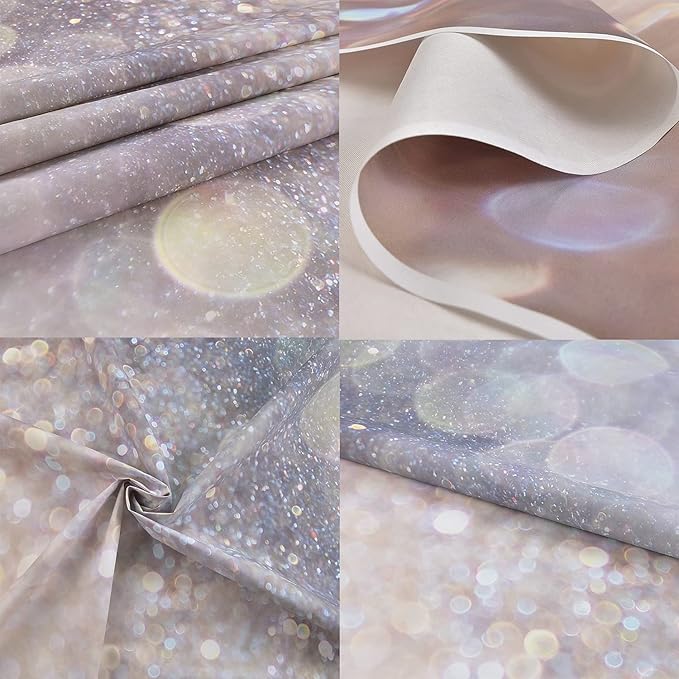Mocsicka 7x5 Bokeh Photography Backdrop Blue Grey Spots Sparkle (No Real Glitter) Background Weeding Baby Shower Birthdat Newborn Baby Portrait Photo Studio Props (7x5ft (82x60 inch))