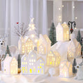 cindeer 26 pcs white elegant ceramic christmas village, main product view