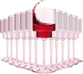 Plastic Goblets Wine Glasses - 12Oz Acrylic Wine Glasses Origami Unbreakable Clear Plastic Cocktail Glasses Recyclable Shatterproof Reusable Wine Cups for Parties & Weddings (Pink 1)
