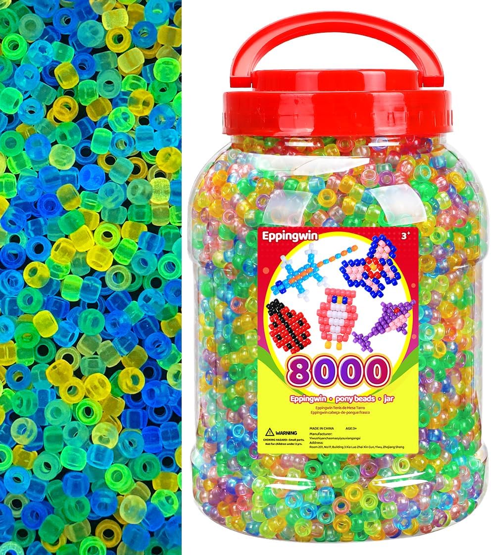 eppingwin 8000+pcs wholesale large pony beads (6x9 mm), main product view