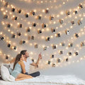 Photo Clip String Light - 33Ft 100LED Fairy Lights with Clips for Pictures With Timer, Photo Light with 50 Clear Clips for Bedroom Christmas Wedding Décor