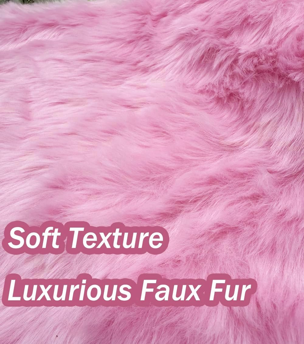 72 Inch Pink Christmas Tree Skirt Plush Decoration for Merry Christmas Party - Faux Fur Christmas Tree Skirt Decorations