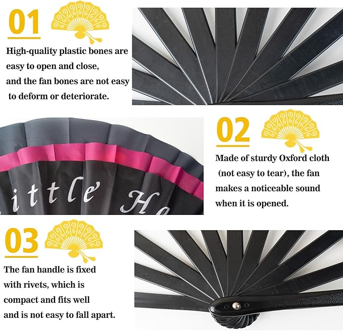 Custom Fans with Your Photo/Text - Personalized Folding Hand Fan for Line Dancing, Weddings, Parties | Decorative Gift for Women, Church Events & Dance Performances (5, 13 Inch)