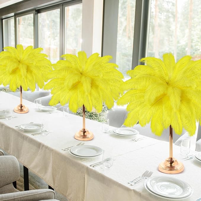 80 Pcs Large Natural Ostrich Feathers Plumes 14-16 Inch Bulk for DIY Crafts Wedding Party Centerpiece Vase