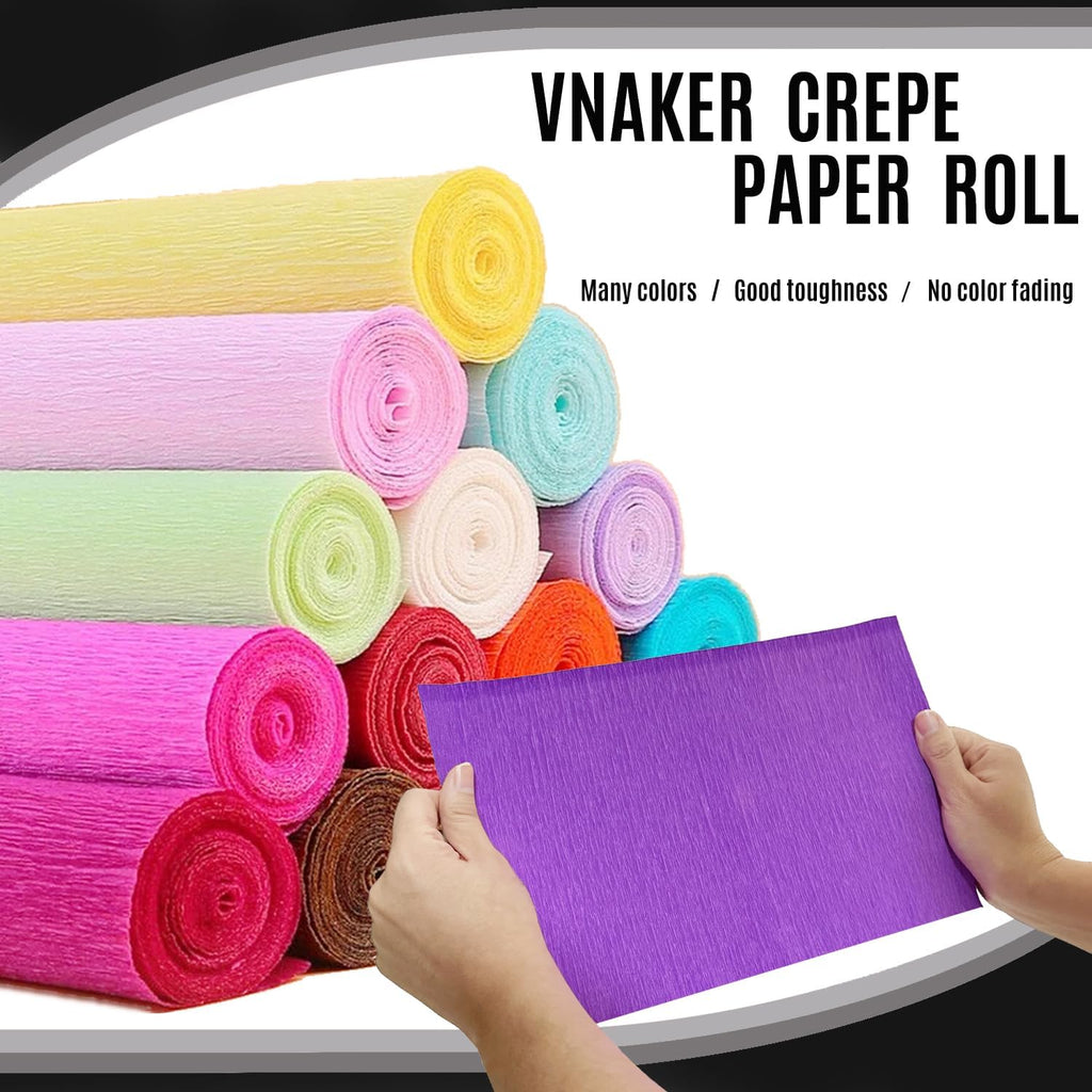 Black Crepe Paper Roll (9.8Inch x 8.2Ft/3Rolls), Crepe Paper Sheet for Flower Making, Papel Crepe for Valentine's Day, Birthday, Wedding, Party Decoration DIY Craft
