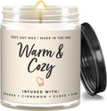 Wax & Wit Warm and Cozy Christmas Candles Scented – Orange, Cinnamon, Clove, Pine – Fall Candle, Perfect Holiday, Winter, Xmas, Autumn Gifts – 9oz, Soy Wax, 50 Hour Burn