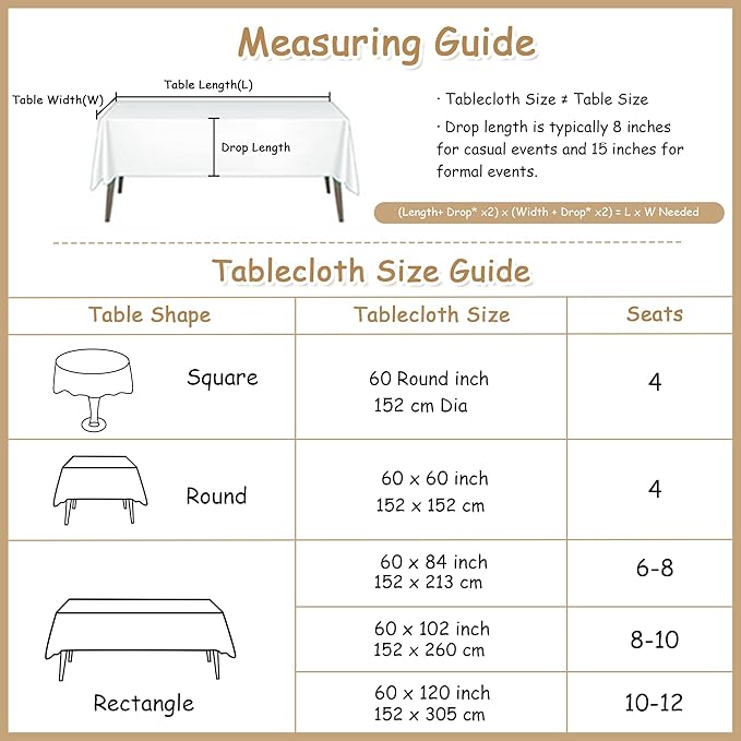 MYSKY HOME Table Cloth 60x102 in Rectangle, Cotton Tassel Linen Look Waterproof, Wrinkle Free Table Cover with Beige Tassels for Kitchen Dining, Party