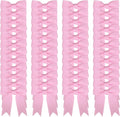 Meseey 50 Pcs 3 Inches Light Pink Grosgrain Ribbon Twist Tie Bow Pretied Premade Craft Bows for Treat Bags Gift Wrapping Basket Wedding Baby Shower Brithday Valentine's Day Christmas Party