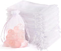 100pcs Organza Bags for Small Gift 4x6 Inch, Premium Mesh Bags Drawstring Candy Jewelry Packaging Sachet Bags, Easter Day Wedding Party Favors Small Gift Bag Durable & Scent-Free for Small Business