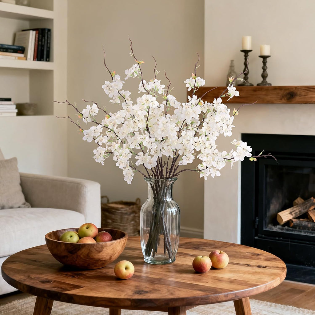 inxugao artificial cherry blossom branches decor 12 pcs, side view