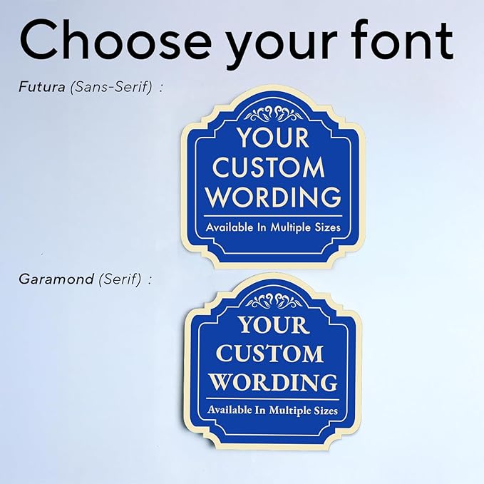 Custom Decorative Outdoor Metal Signs - Aluminum, Personalized Driveway Signs, Waterproof Made in USA, Blue Steel 18x18 Inch