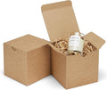 Eupako Gift Boxes 4x4x4 25 Pack Brown Kraft Paper Box with Lids Party Favor Boxes for Bridesmaids Proposal, Crafting, Cupcake, Wedding, Christmas