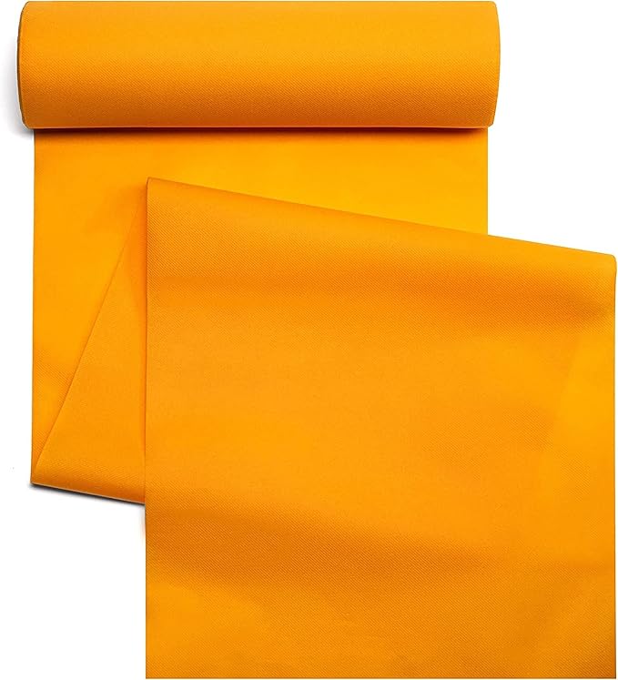 American Homestead Paper Table Runner Roll - 78 ft. Disposable Linen-Like Table Cover Roll - 20 Perforated Table Runners (16" x 48") for Parties, Weddings, and Events -Orange
