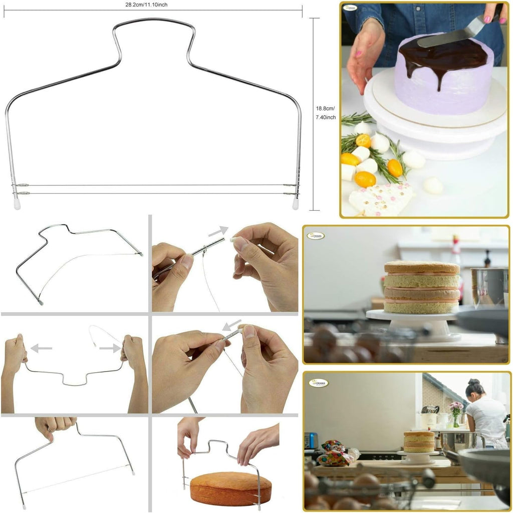 Cake Decorating Supplies 211PC,Baking Utensils Set and Bakery Tools Kit, Baking Accessories,Baking Set for Adults,Baking Stuff,Cake Spinner Turntable,Baking Essentials For Beginners