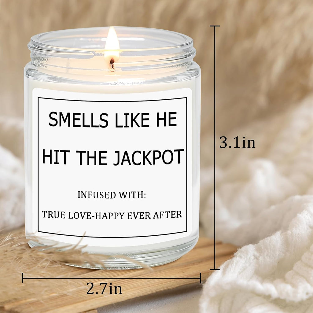 Bridal Shower Gifts for Bride, Bride to Be Engagement Gift for Couples Women, Funny Wedding Lavender Candles