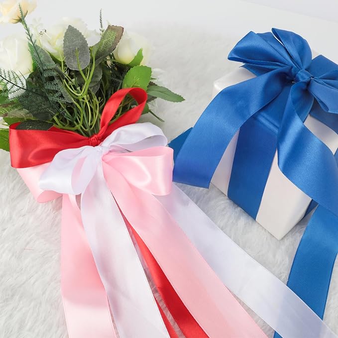 NESCCI 100 Yards Ribbon,1-1/2 Inch Satin Ribbon,Single Face Satin Ribbons,Perfect for Gift Wrapping,Wedding Decoration,Handmade Bows,Wrapping Bouquet, Halloween, Christmas