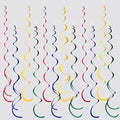 36 Pcs Super Mario Hanging Swirl Decorations Colorful Felt Swirl Streamer Spiral Ceiling Decorations Garland for Birthday Baby Shower Wedding Carnival Circus Clown Fiesta Festival Party Supplies
