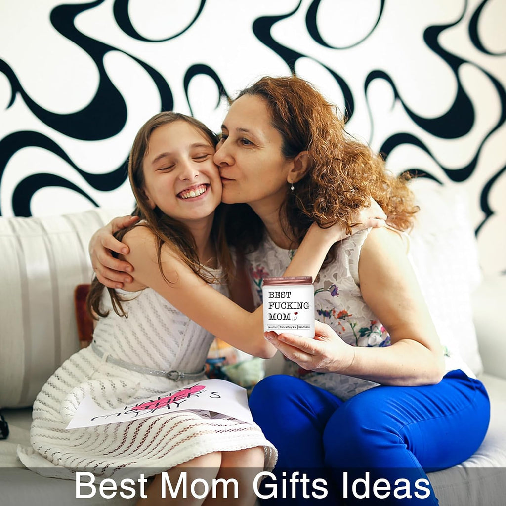 Homsolver Best Mom Gifts Ideas, Mothers Day Birthday Gifts for Mom from Daughter Son Kids, Funny Moms Lavender Candles Decor Gift