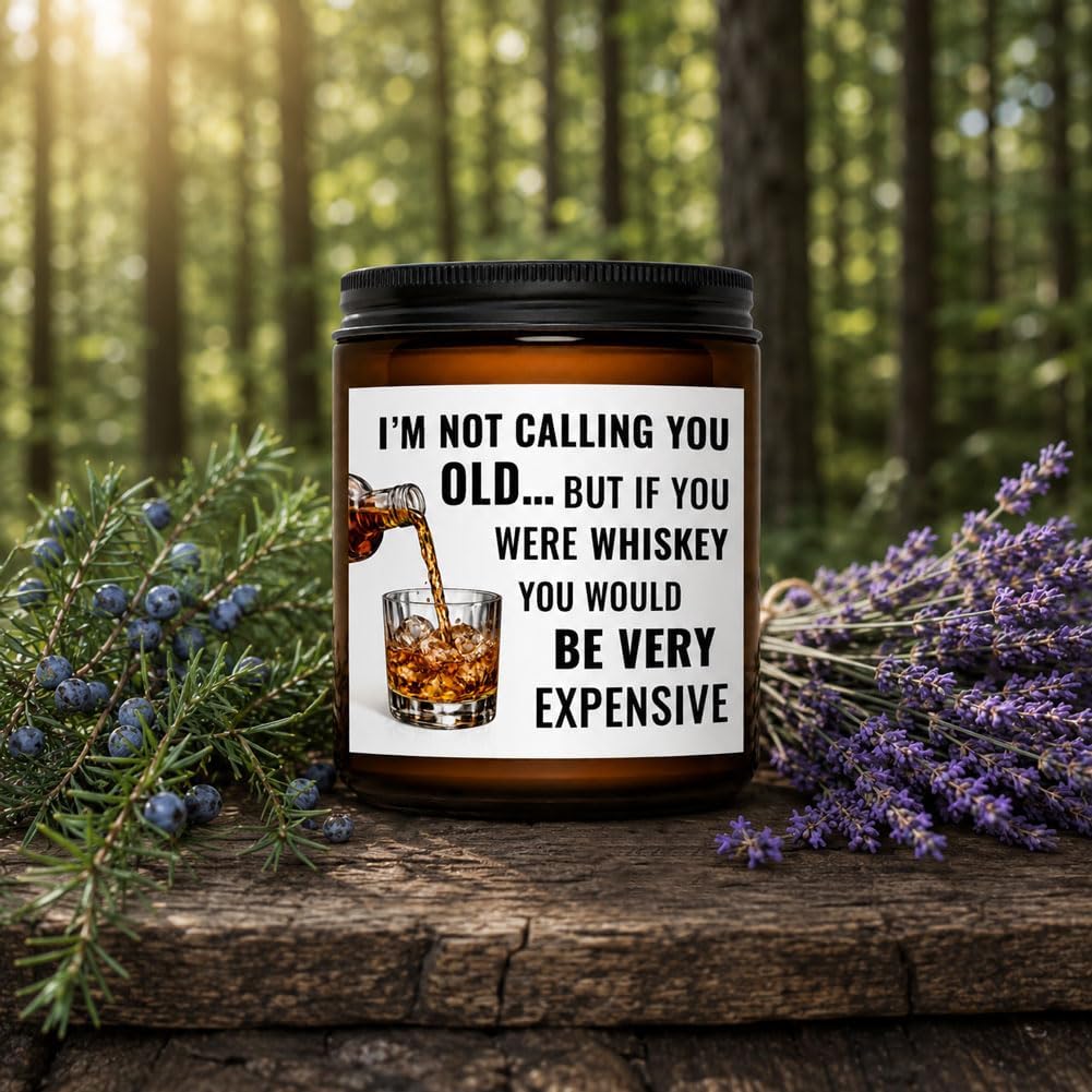 Funny Birthday Gifts for Women Men, 40th 50th 60th 70th 80th Birthday Gifts for Mom Dad Grandpa Husband Boyfriend Best Friend Sister Uncle Brother Coworker, Age Humor Novelty Candle Gift, 9 Oz