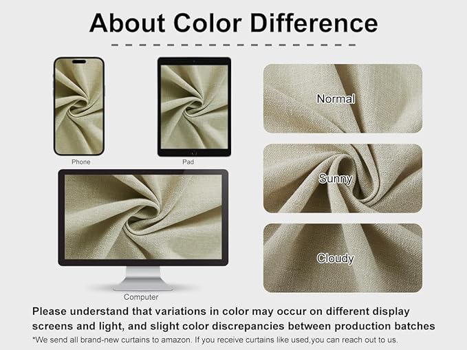 Vision Home Sand Pinch Pleated Semi Sheer Curtains Textured Linen Blended Light Filtering Window Curtains 120 inch for Living Room Bedroom Pinch Pleat Drapes with Hooks 10ft 2 Panels 40" Wx120 L