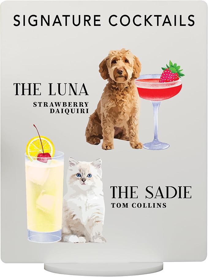 Pet Signature Drink Wedding Signs