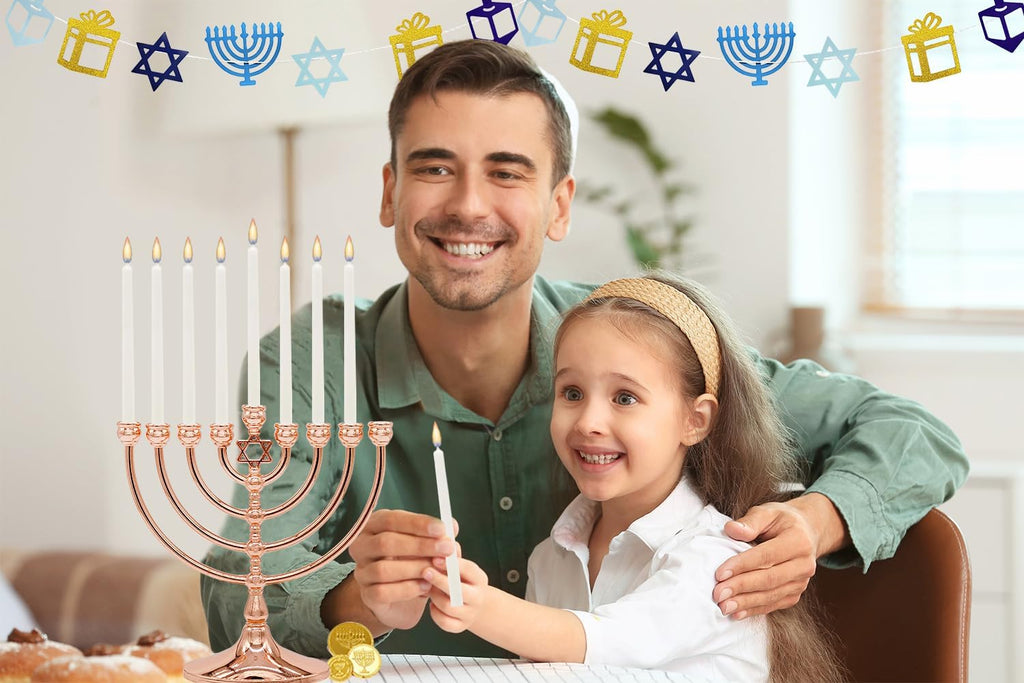 The Dreidel Company Menorah Candles Chanukah Candles 44 White Hanukkah Candles for All 8 Nights of Chanukah (Single)
