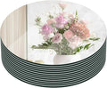 VASUHOME 8" Round Mirror Plates, Glass Circle Mirror Centerpieces for Table Centerpieces & Wedding Party Christmas Decorations, Small Round Mirror Set for Wall, Set of 12, 2mm