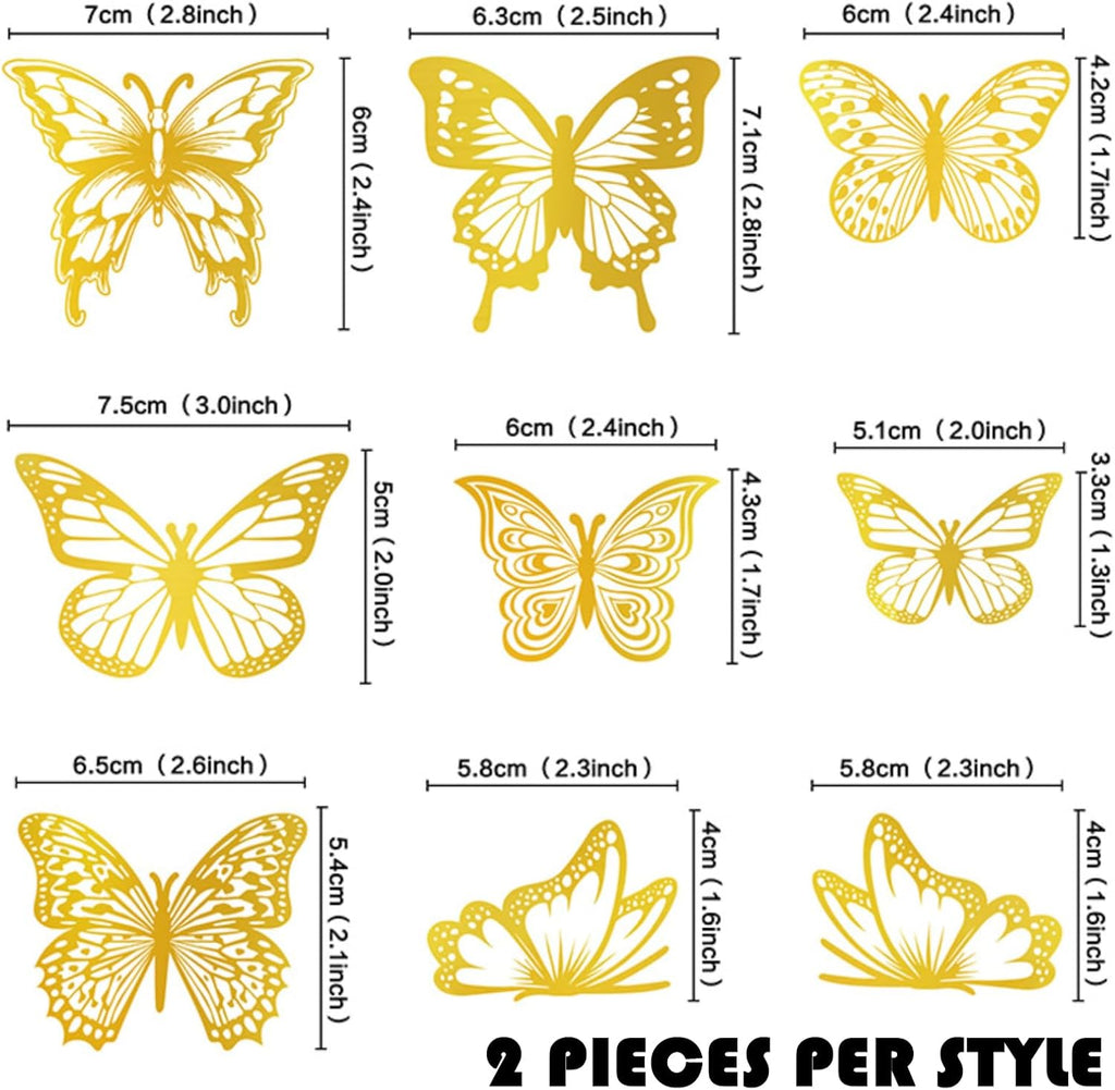 42-Piece Cake Topper Kit: 4 Palm Leaf Fan, 20 Decorating Balls, 18 Butterfly Decor, Gold, Perfect for Birthdays, Anniversaries, Weddings, Christmas