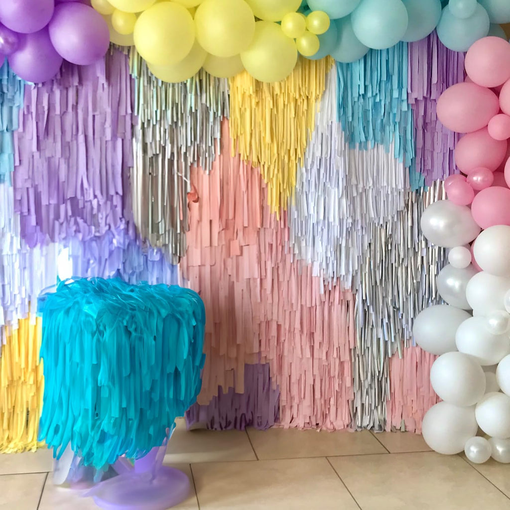 Crepe Paper Streamers - 6 Rolls, 492ft, Pack of 6 Light Pink & Hot Pink Party Streamers for Birthday, Wedding, Baby Shower & Anniversary Decorations (2.37 Inch x 82 Ft/Roll)