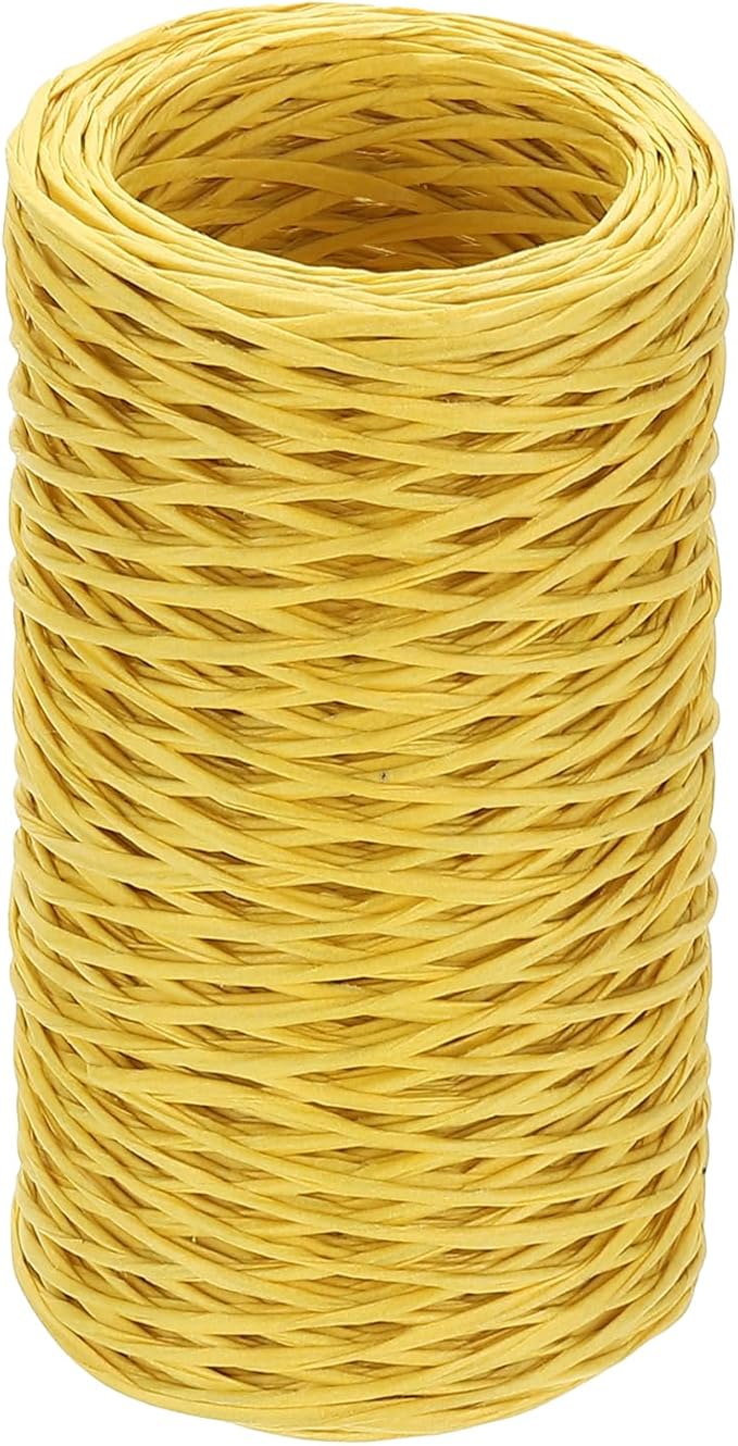 uxcell 164 Feet Floral Wire, 1mm Vine Bind Wire for DIY Crafts Flower Bouquet Christmas Wreaths Yellow