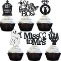 Halloween Bachelorette Cupcake Topper She Found Her Boo Rip Single Life Miss To Mrs Ring Cat Skull Finger Engagement Party Decorations White