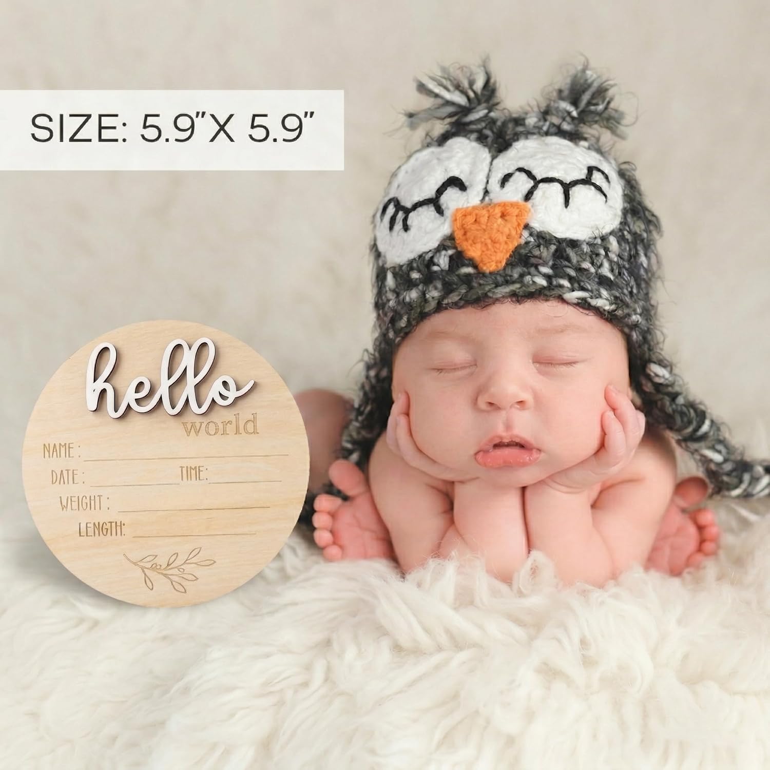 Gender Reveal Sign for Baby Birth: 3Pcs It's A Boy Girl & Hello World Announcement Sign for Hospital - Wooden Newborn Welcome Board for New Boys and Girls
