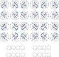 24pcs Clear Crystal Decorative Ball Prism Suncatchers for Windows Hanging Wedding Party DIY Decoration,20mm