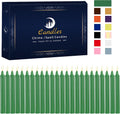 Kunrsug 24 Pack Green Spell Chime Candles – Premium Mini Unscented Taper Candles for Rituals, Prayer, Birthdays, Meditation, Altar, Spells, Chime Candles - 4 Inch Tall - Ideal for Witches