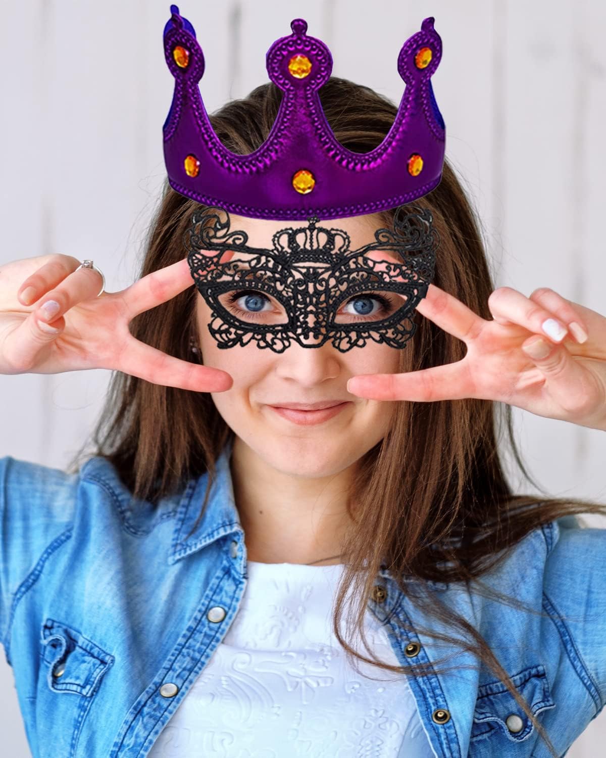 18 Pcs Funny Photo Booth Props for Adults - Assorted Dress Up Costume Hats an...
